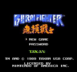 Burai Fighter title screen for Famicom